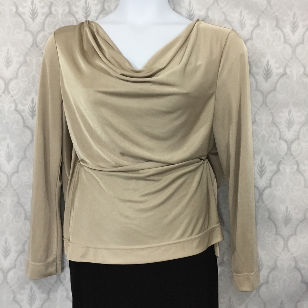 Lane Bryant Open Back Drape Neck Blouse 14/16